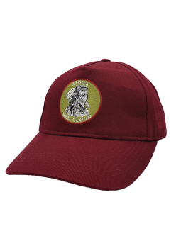 Indian First Nations A-Frame Snapback Hat –  Burgundy
