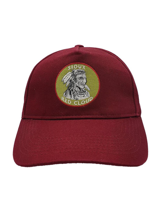 Indian First Nations A-Frame Snapback Hat – Washed Burgundy