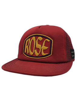 Rose Patch Snapback Trucker - Burgundy