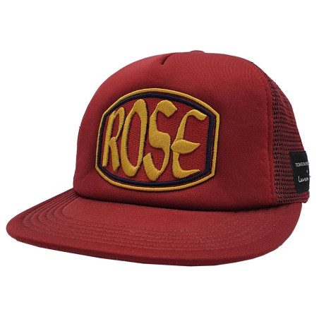 Rose Patch Snapback Trucker - Burgundy