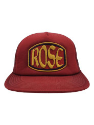 Rose Patch Snapback Trucker - Burgundy