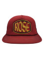 Rose Patch Snapback Trucker - Burgundy