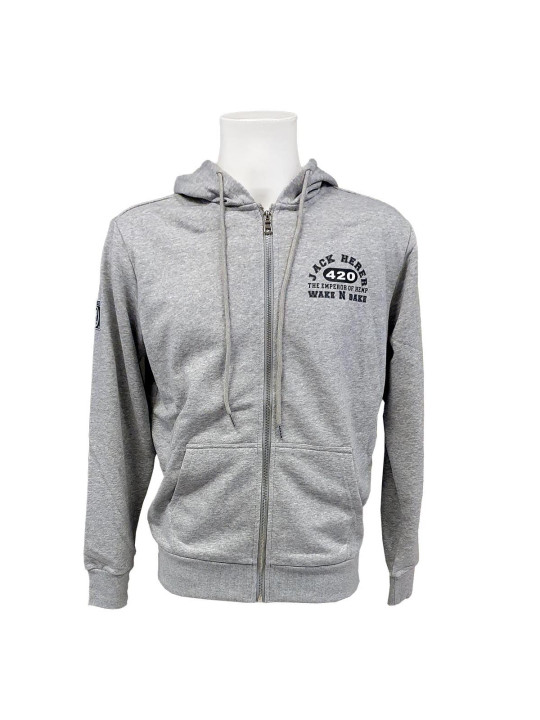 Jack Herer Full-zip Hoodie - Heather Grey