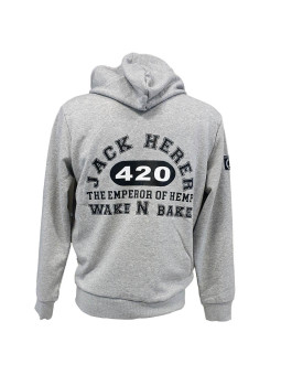 Jack Herer Full-zip Hoodie - Heather Grey