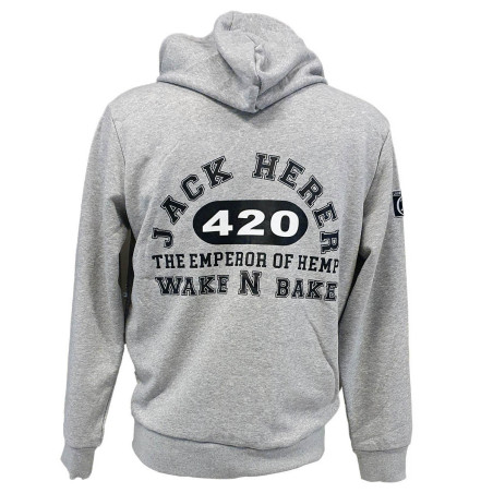 Jack Herer Full-zip Hoodie - Heather Grey