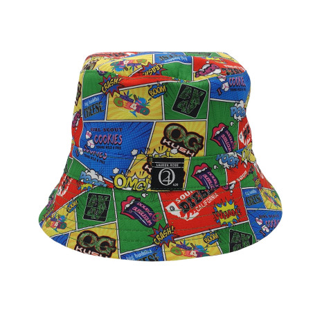 Reversible 420 Bucket Hat - Comic Style
