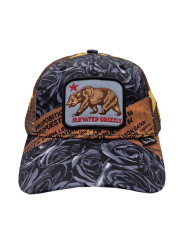 Elevated Grizzly Roses Trucker Snapback Hat