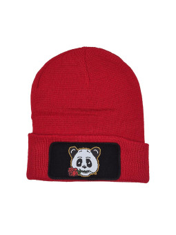 Cuffed Beanie - Invincible Panda - Red