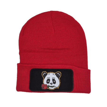Cuffed Beanie - Invincible Panda - Red