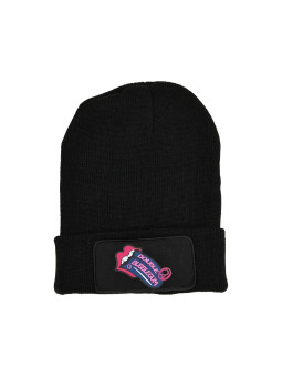 Cuffed Beanie - Double Bubble Gum Patch - Black