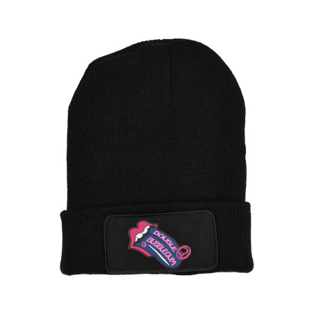 Cuffed Beanie - Double Bubble Gum Patch - Black