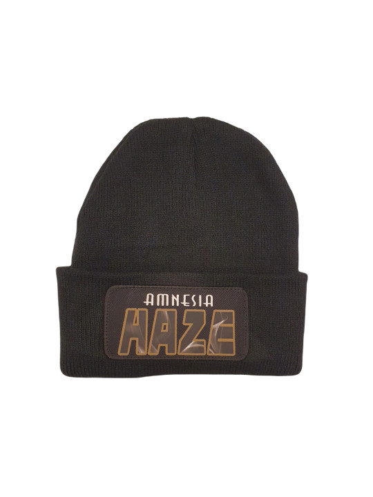 Cuffed Beanie - Amnesia Haze Patch - Black