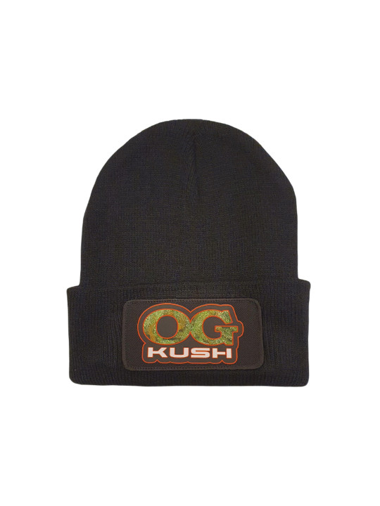 Cuffed Beanie - OG Kush Patch - Black