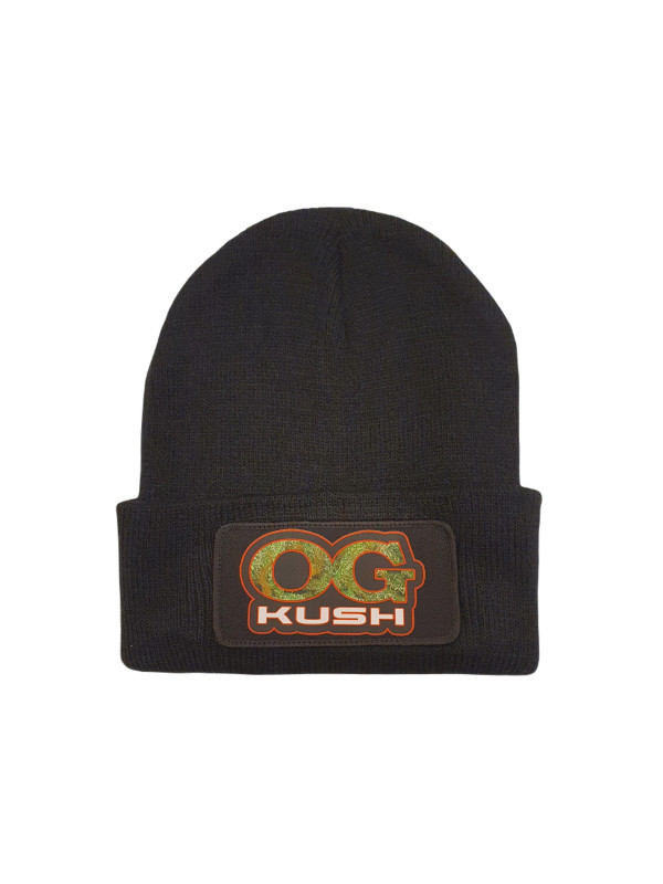 Cuffed Beanie - OG Kush Patch - Black