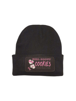Cuffed Beanie - Girl Scout Cookies Patch - Black