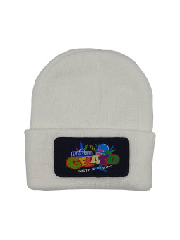 Cuffed Beanie - Gelato Patch - White