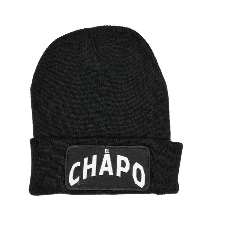 Cuffed Beanie - El Chapo Patch - Black
