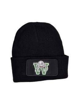 Cuffed Beanie - White Widow 420 Patch - Black