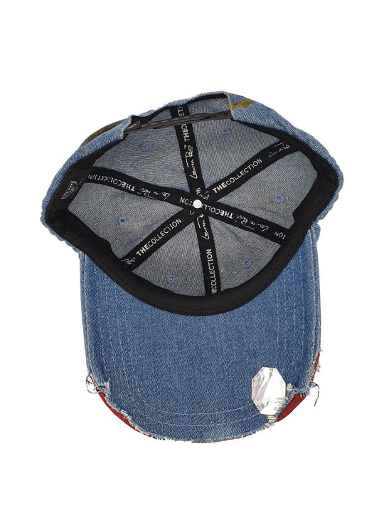 Lauren Rose XCLSV Damaged Denim Long Visor